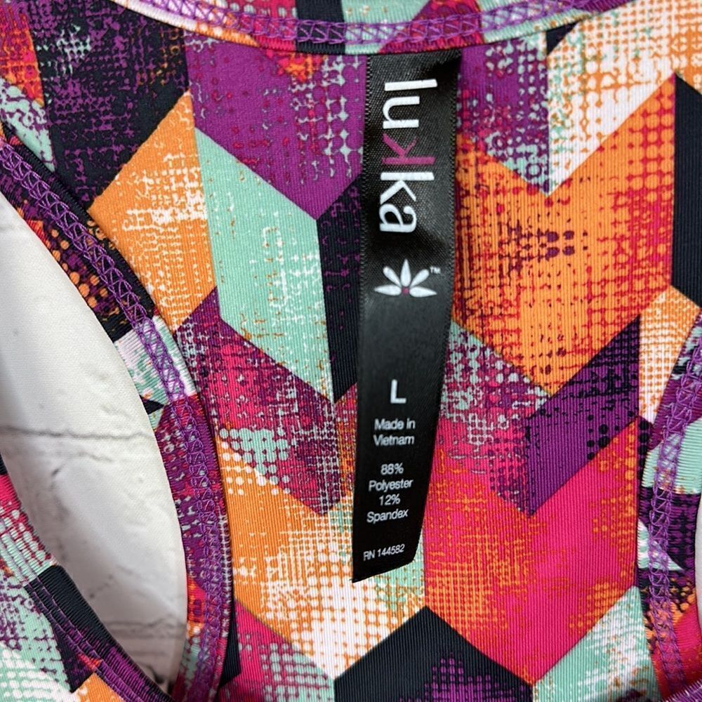 Lukka Racerback Multicolor Tank Size Large - Picture 2 of 5